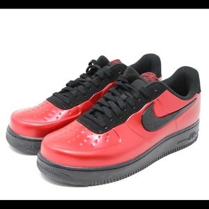 air force 1 foamposite pro cup gym red black